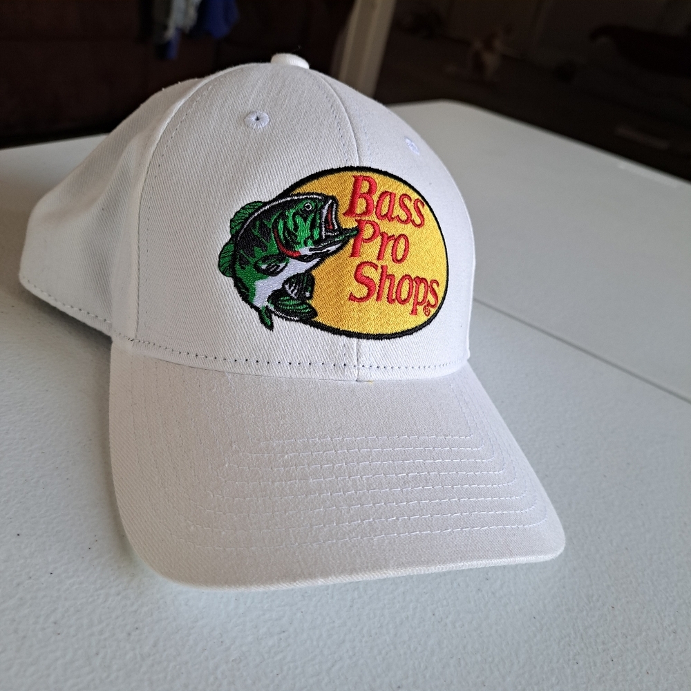Bass Pro Shops Embroidered White Hat
